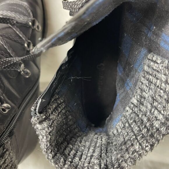 Bare traps black faux leather ankle boots side zipper black sweater back… - Picture 6 of 13